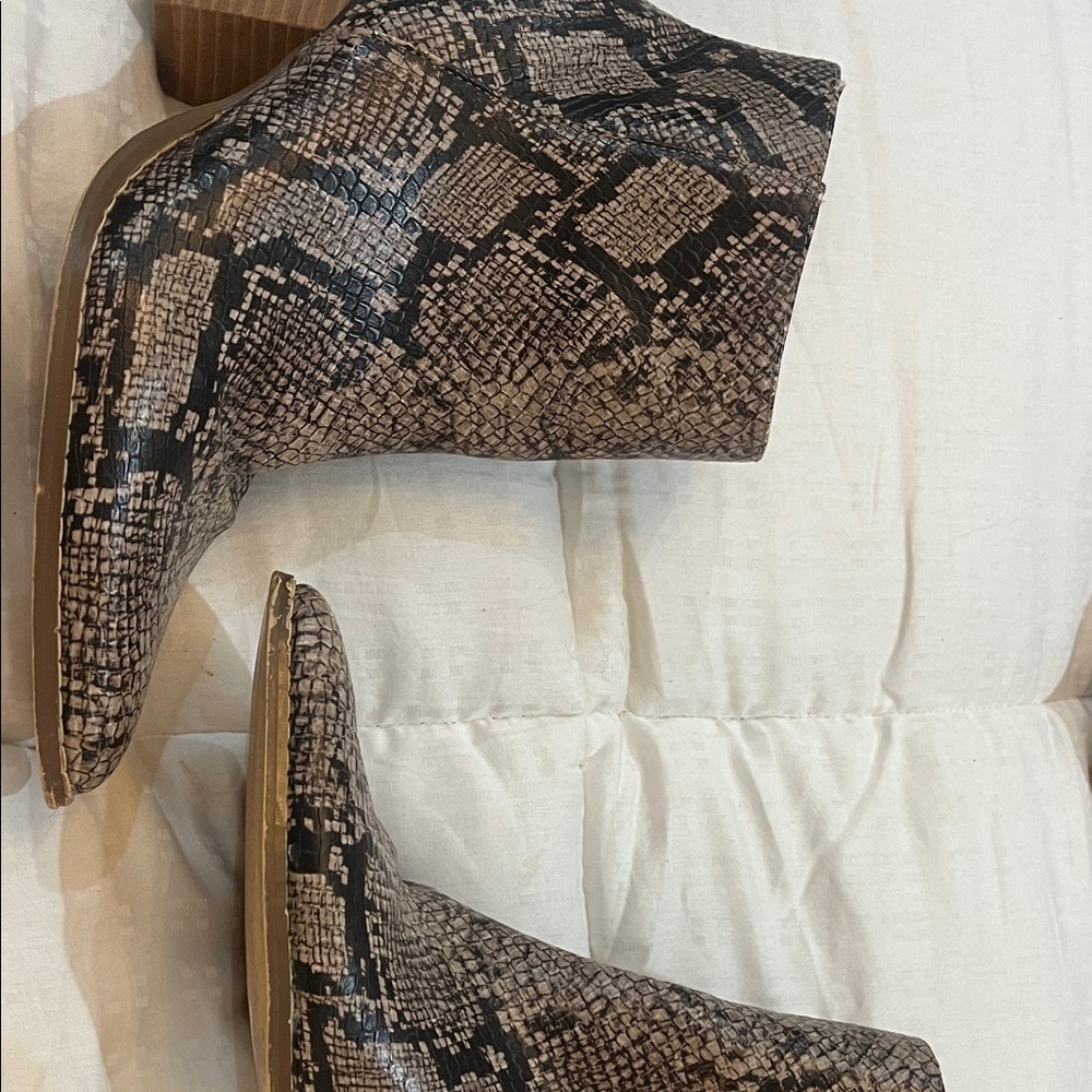 Coconuts By Matisse Python Print Ankle Booties - image 4